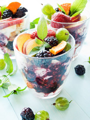 Summer berry parfait