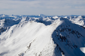 Fototapeta na wymiar Summit of Mount Elbert Colorado in Winter