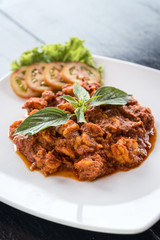 traditional cambodian spicy prawn amok curry