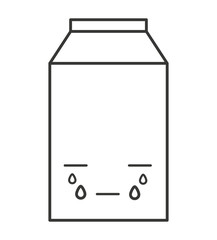 milk box kawaii style vector illustration design