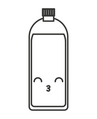 bottle soda kawaii style vector illustration design