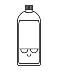 bottle soda kawaii style vector illustration design