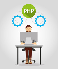 design language programming software concept vector illustration