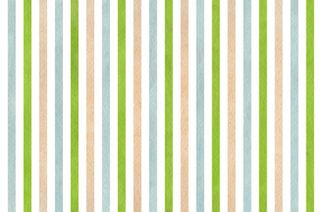 Watercolor beige, green and blue striped background.