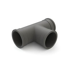 Pipe isolated on white background with shadow. 3d illustration