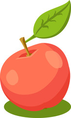 Red Apple Vector Illustration