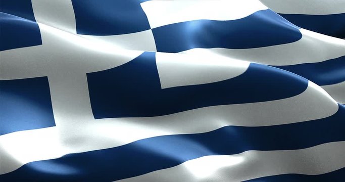 waving fabric texture of the flag of greece