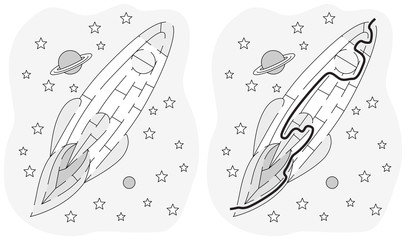 Easy rocket maze