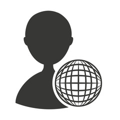 human figure silhouette isolated icon vector illustration design