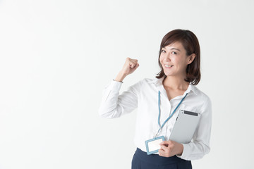 OLポートレート・ミドル女性白バック
