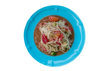 isolate Somtum is favorite thai food