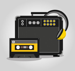 music entertainment poster classic vector illustration design