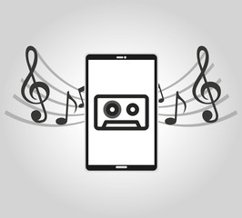 music player device electronic vector illustration design