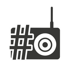radio retro silhouette isolated icon vector illustration design