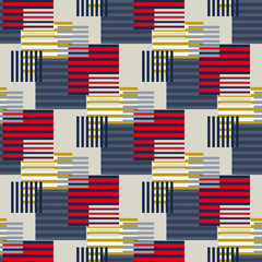 Abstract stripped geometric seamless pattern