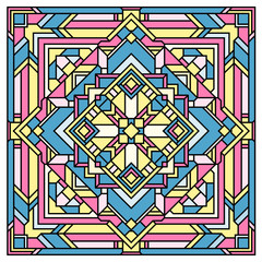 Hand drawn lace ethnic abstract mural background