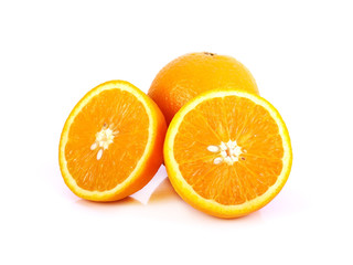 fresh orange isolated on white background