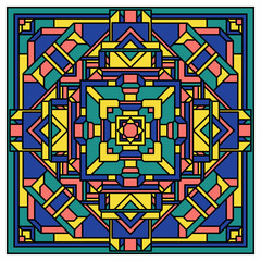 Hand drawn lace ethnic abstract mural background