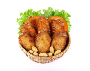 Fried chicken isolate on white background