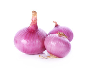 Red onion isolated on white background