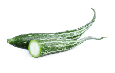 Luffa acutangula isolate on white background