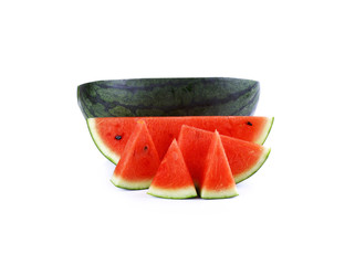 Slice of watermelon isolate on white background