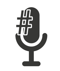 Obraz premium retro microphone with audio icon vector illustration design