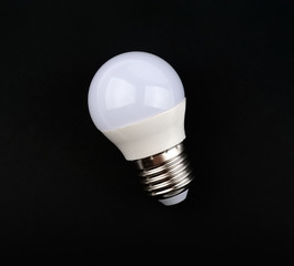 LED lamp against a dark background