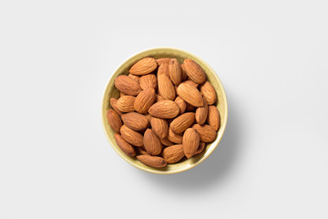 Almond bowl, view from top