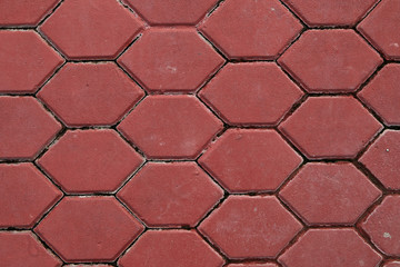 red paving tiles