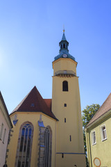 Fototapeta na wymiar Kirche St Nicolai in Pulsnitz