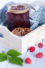 Dessert in tray for sweet breakfast