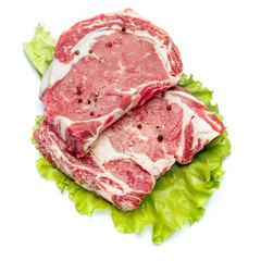 Uncooked organic shin of beef meat