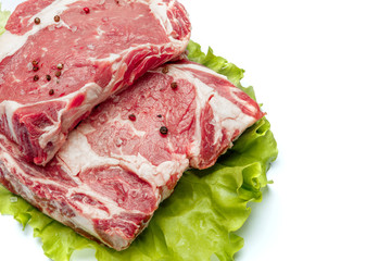 Uncooked organic shin of beef meat