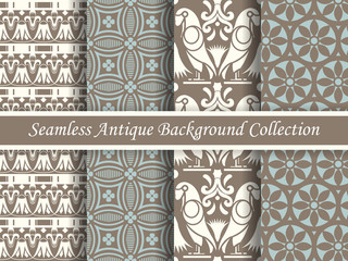 Antique seamless brown background collection_133
