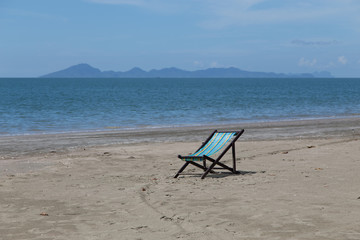 Seat for relax and sunbath on the beach