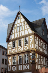 Fachwerkgebäude am Kirschgarten in Mainz, Rheinland-Pfalz