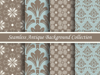 Antique seamless brown background collection_150