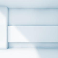Abstract white 3d empty room interior