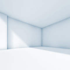  Blue toned square 3d room illustration