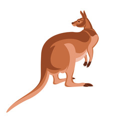 Kangaroo Flat style vector illustration