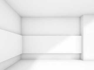 Abstract contemporary white empty hall