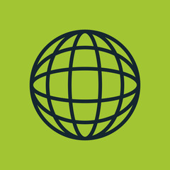 icon global earth globe design vector illustration eps10