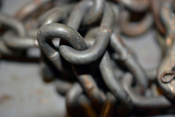 Pile of Linked Chain on Ground