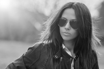 Stylish woman in sunglasses