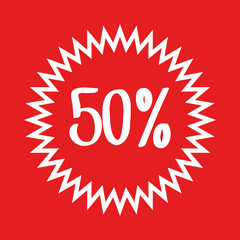 seal offer percent icon vector illustration design