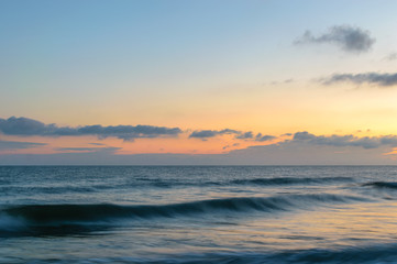 Fototapeta na wymiar Sunrise on the Baltic sea in the summer