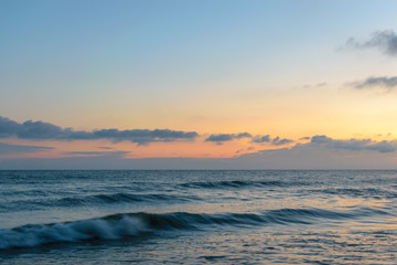 Fototapeta na wymiar Sunrise on the Baltic sea in the summer