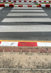 Crosswalk on asphalt road