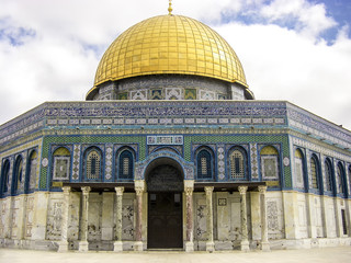 Fototapeta na wymiar Dome of the Rock. The most known mosque in Jerusalem.
